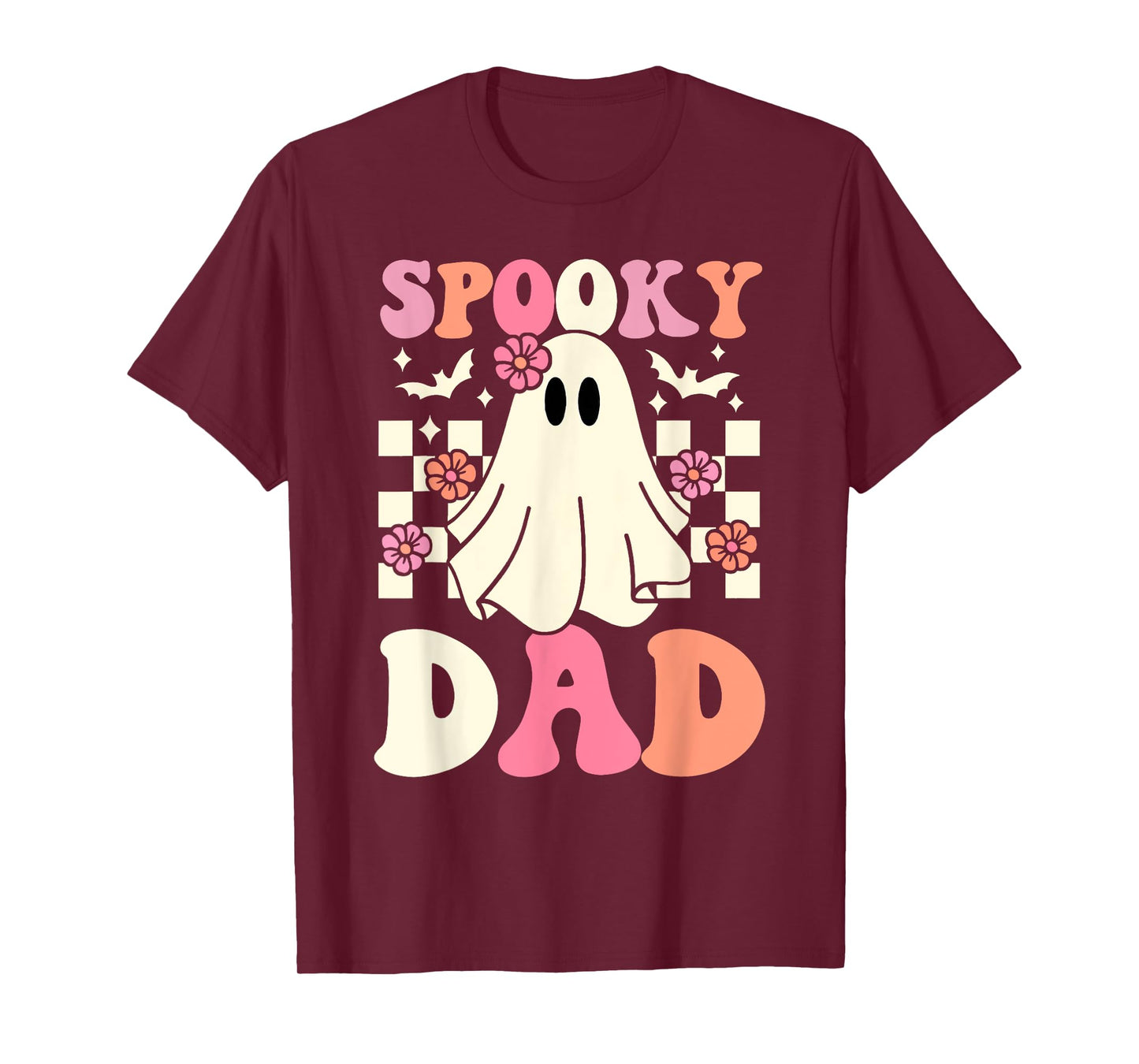 Spooky Dad Halloween Dad Ghost Costume Retro Boo Halloween T-Shirt
