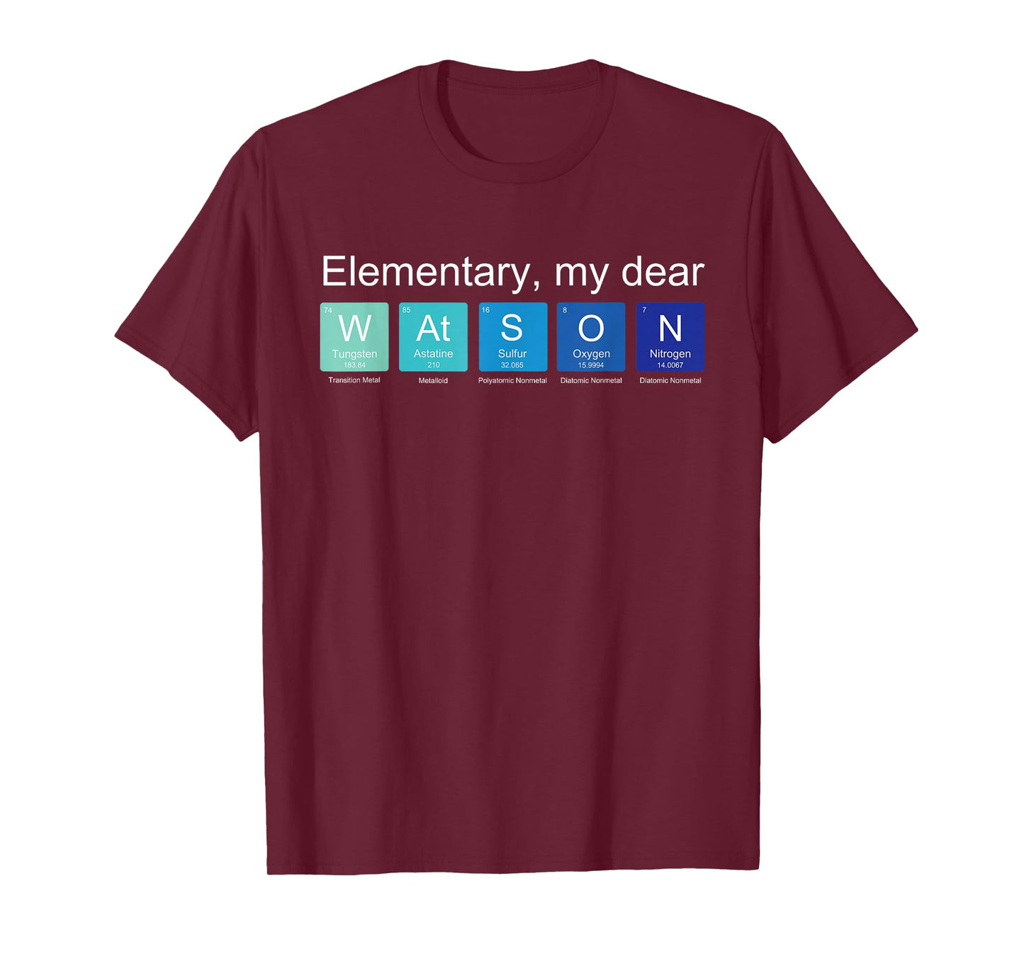 Elementary my dear Watson, nerdy Sherlock Holmes fan science T-Shirt