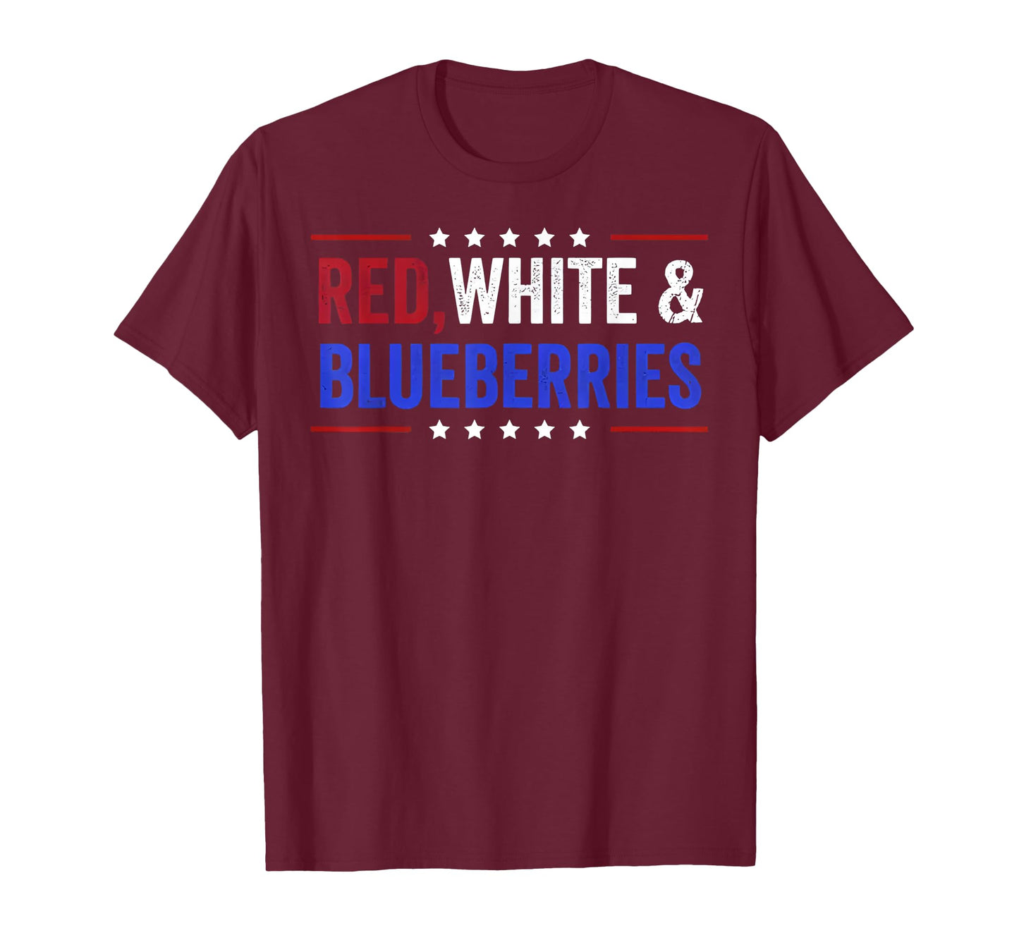 Red White and Blueberries American Patriot Tee T-Shirt