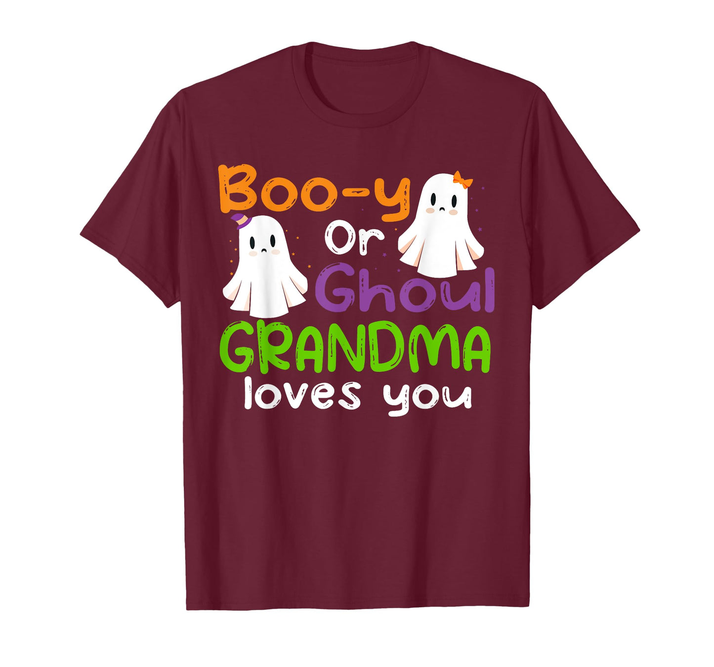 Halloween Booy Or Ghoul Grandma Gender Reveal baby shower T-Shirt