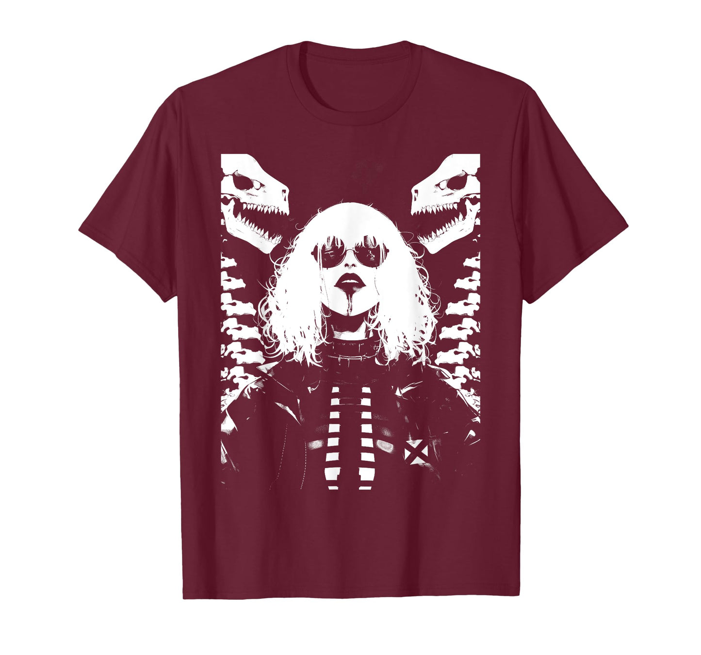 Horror Techwear Ghoul Girl Cybergoth Gothic Anime Manga T-Shirt