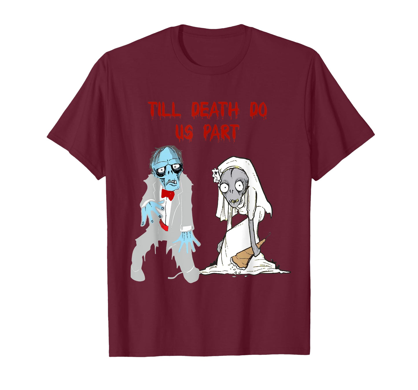 Zombie Bride Groom Matching Couples Gifts Horror Film T-Shirt