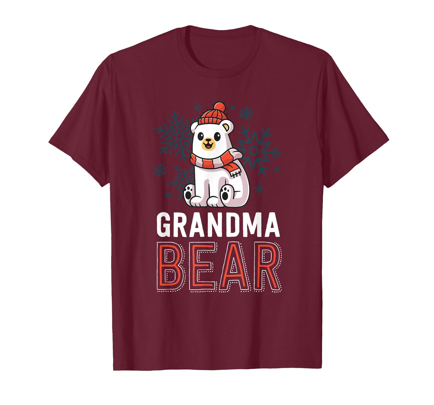 Grandma Bear Family Christmas Shirt Polar Bear Holiday Xmas T-Shirt