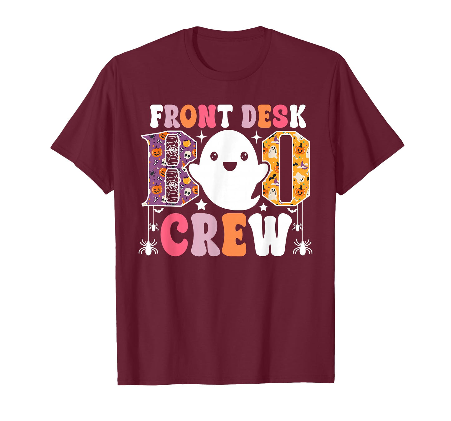 Front Desk Boo Crew Funny Ghost Halloween Receptionist T-Shirt