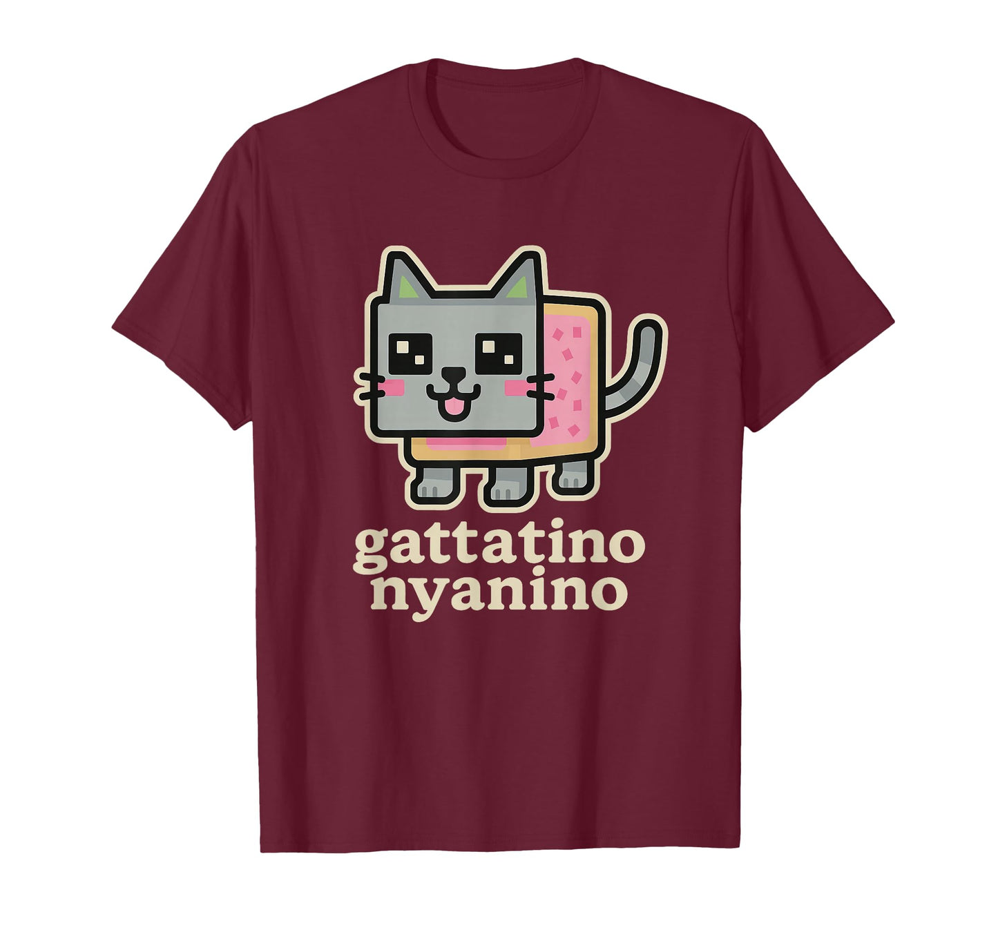 Gattatino Nyanino - Funny Cat Brainrot Gamer Teen Kids Meme T-Shirt