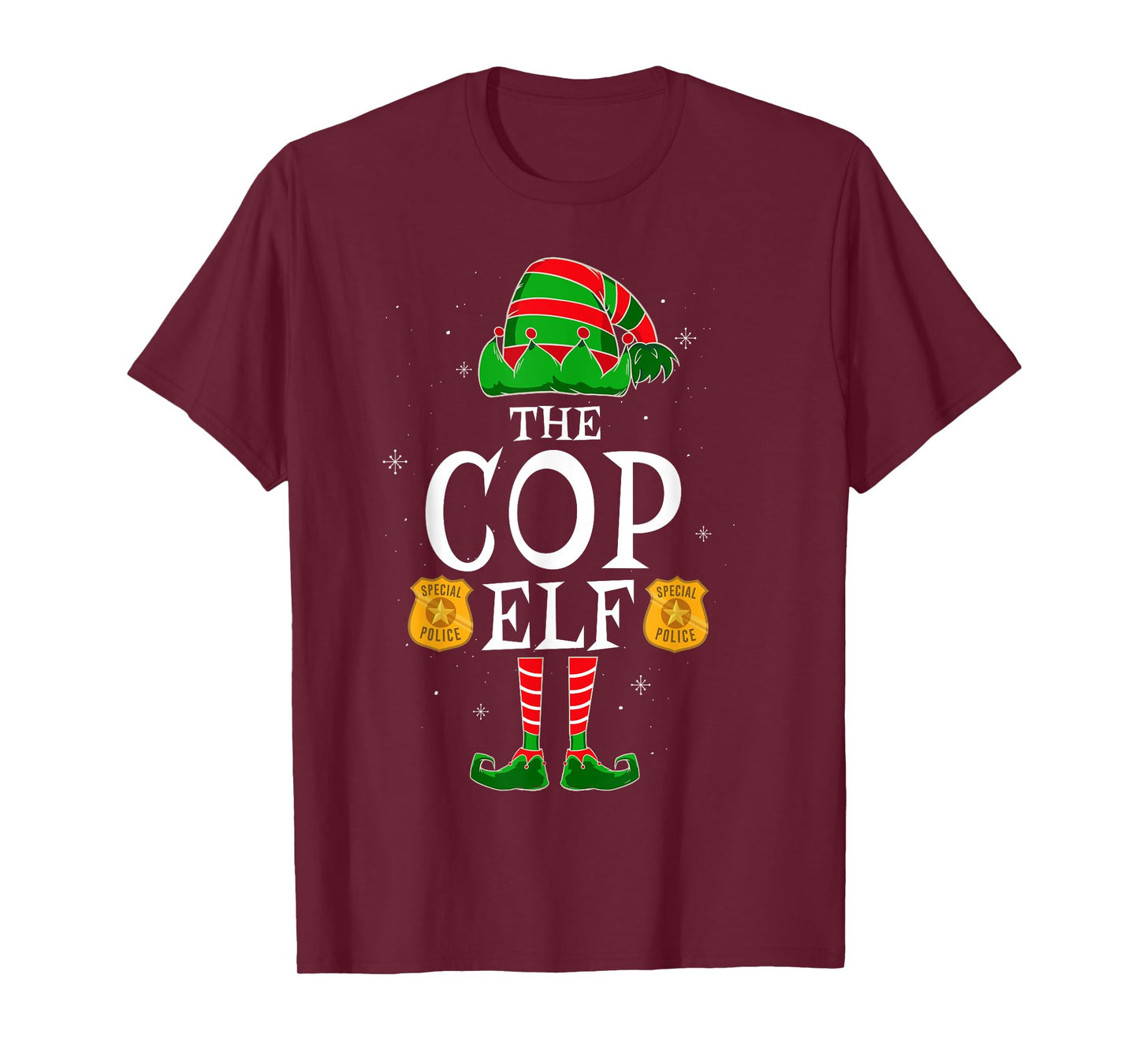 The Cop Elf Group Matching Family Christmas Police Officer T-Shirt