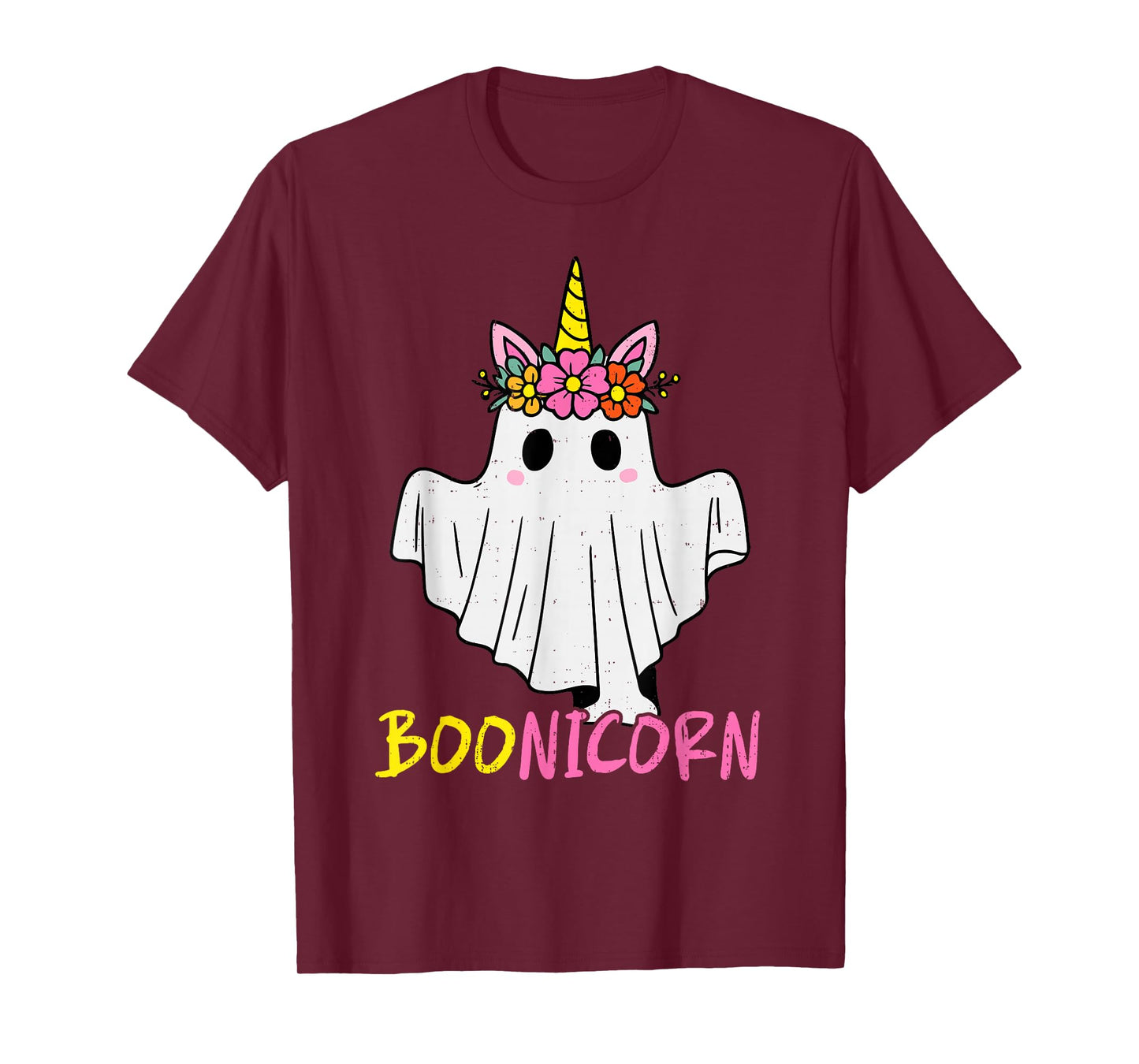 Boonicorn Ghost Unicorn Magical Spooky Halloween Girl Womens T-Shirt