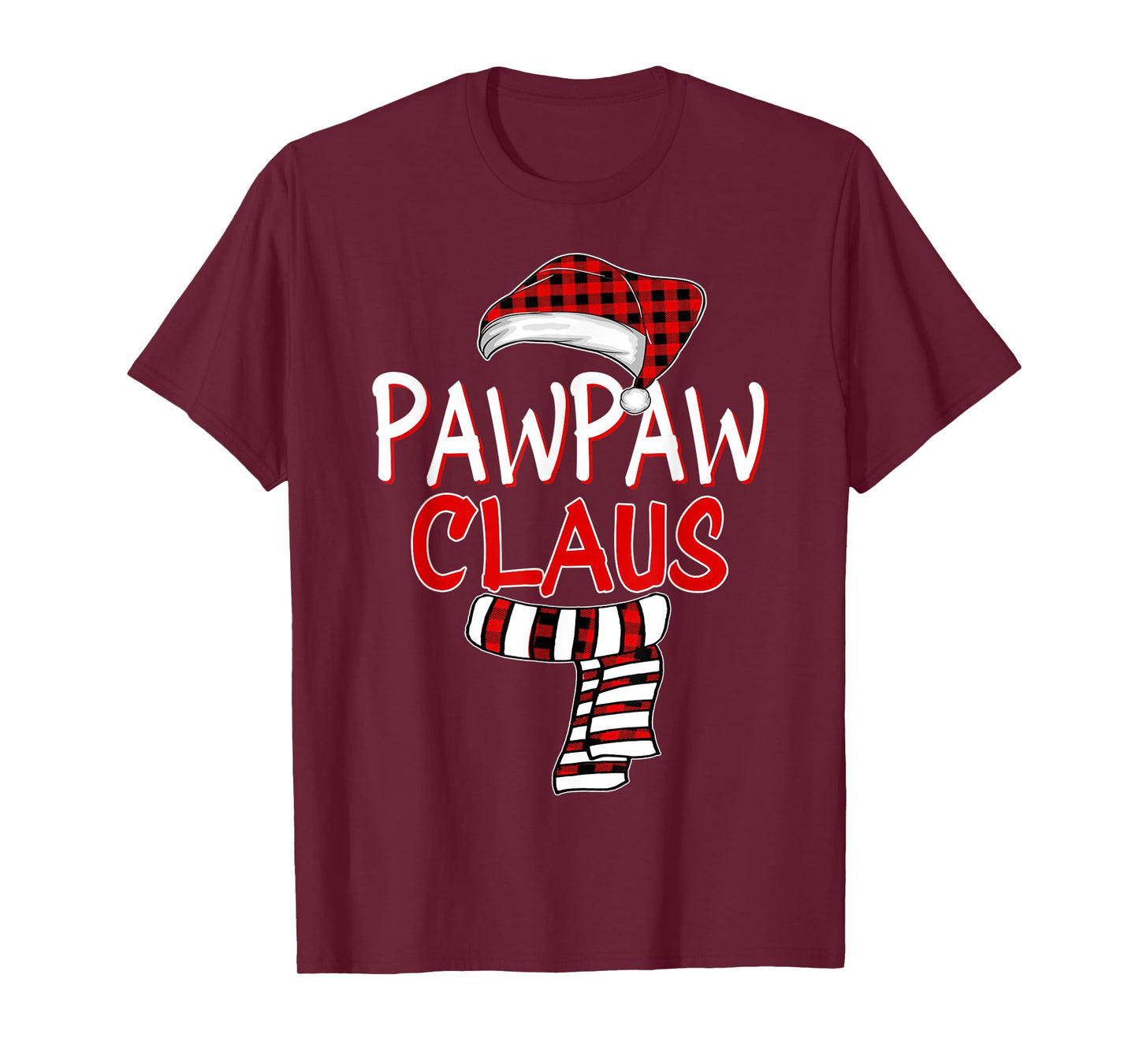 Grandpa Christmas Santa Claus Red plaid Shirt, Pawpaw Claus T-Shirt