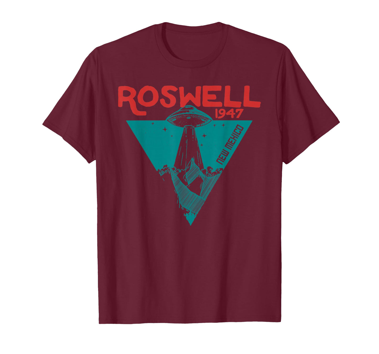 Roswell New Mexico 1947 Ufo Beam Flying Road Vintage T-Shirt