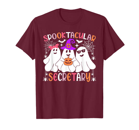 Spooktacular Secretary Funny Halloween Costume T-Shirt