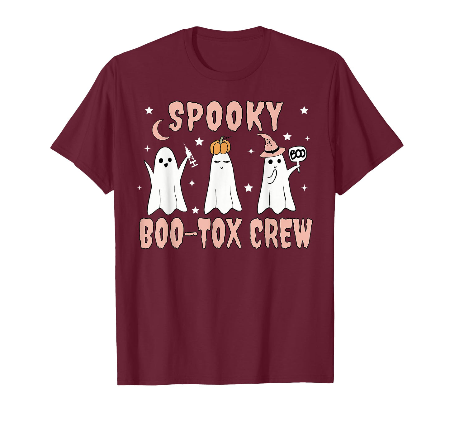 Ghost Spooky Boo-tox Crew Aesthetic Nurse Injector Halloween T-Shirt