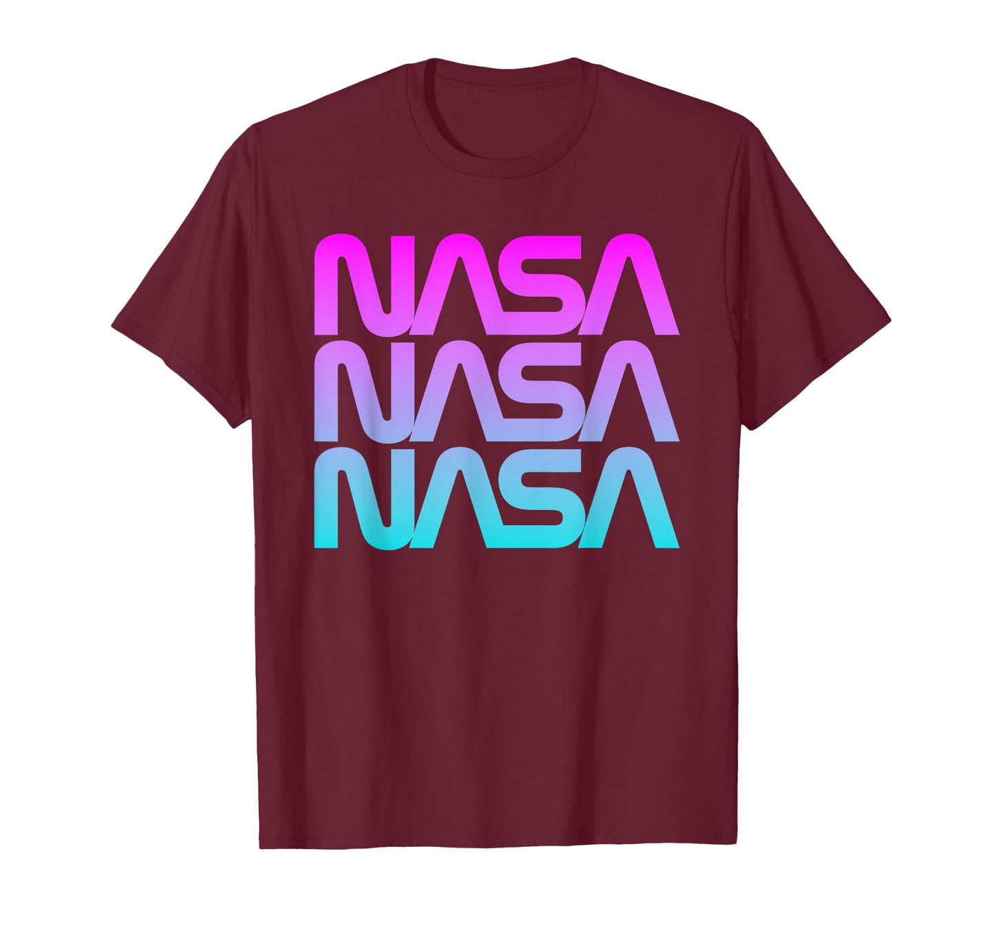 70s 80s Retro Vintage NASA Worm Retro NASA Pastel gradient T-Shirt