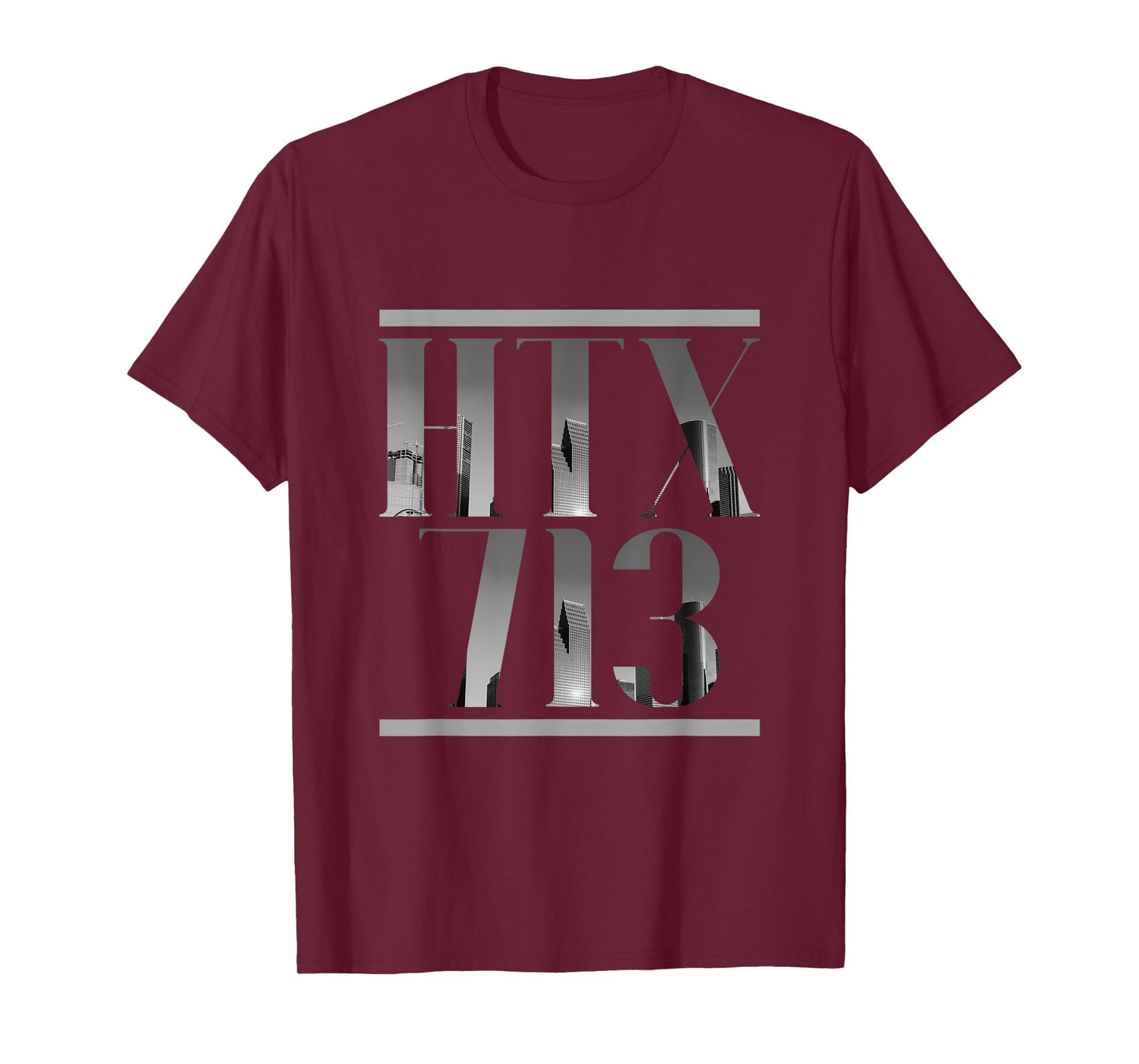 HTX 713 Houston Strong H-Town Vibe Houston skyline Texas T-Shirt