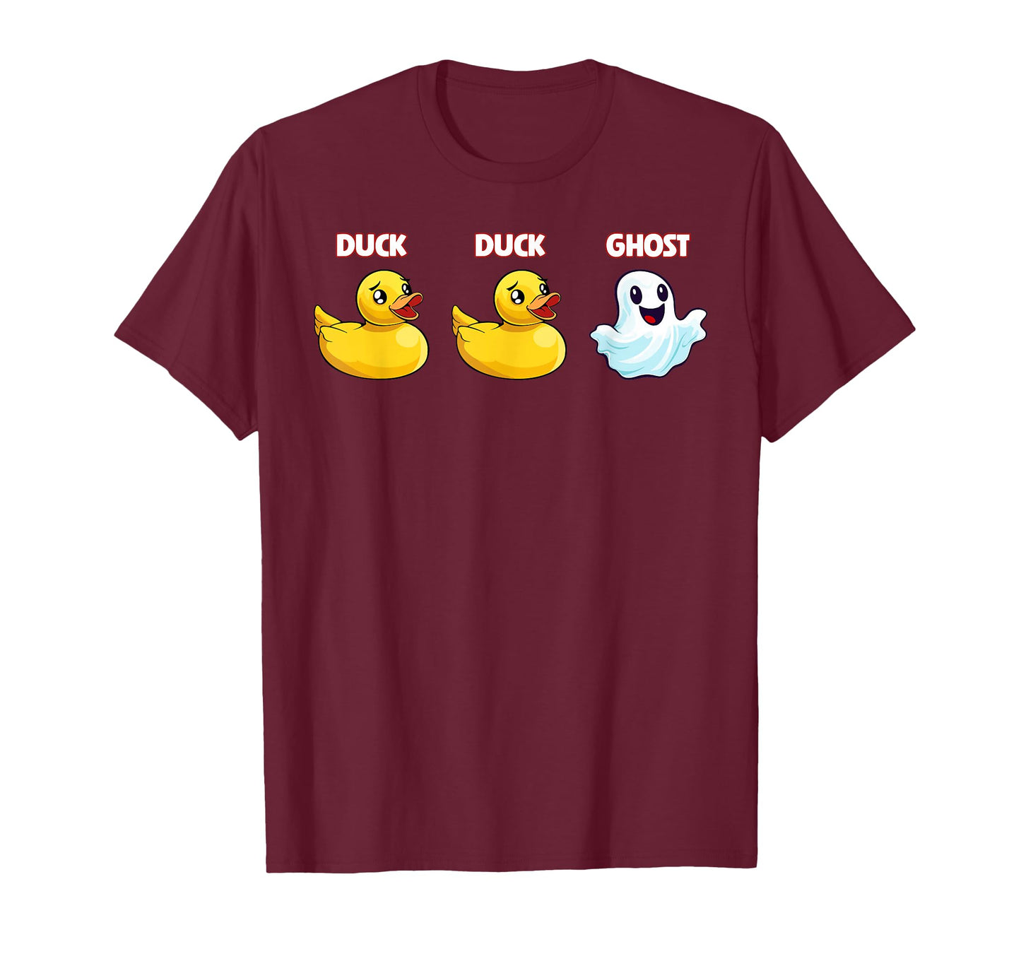 Duck Ghost Pun Meme Men Women Funny Halloween T-Shirt