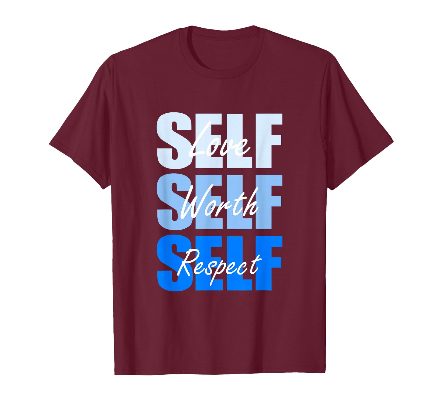 Blue Self-ish X 3 Blue Color Graphic Blue Vibes Only T-Shirt