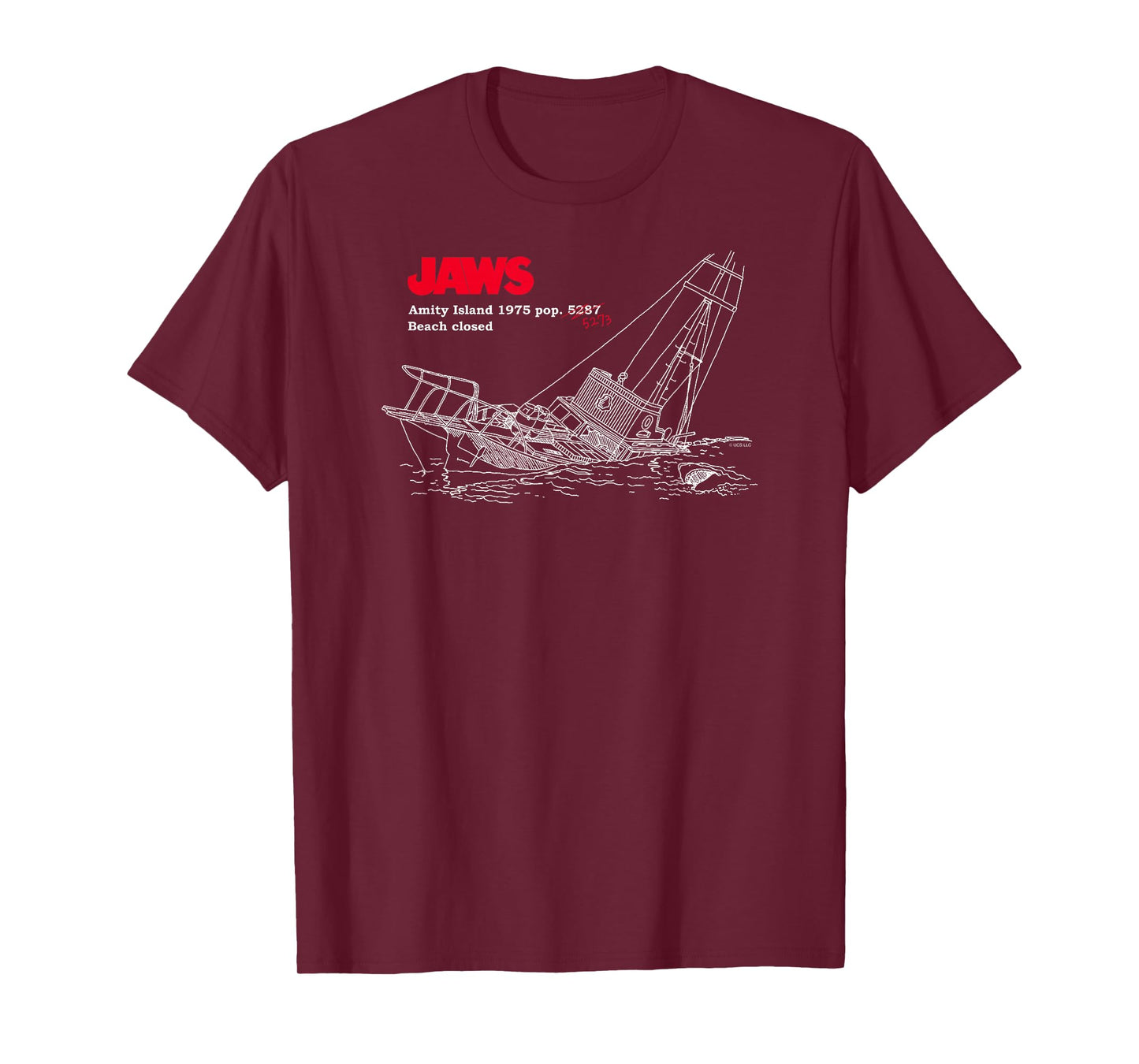 Jaws Amity Island Boat T-Shirt