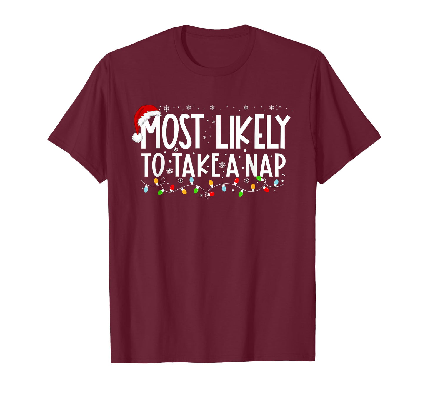 Most Likely To Take A Nap Funny Christmas Vacation T-Shirt