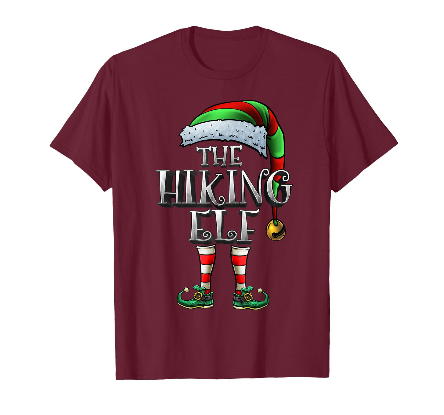 The Hiking Elf Shirt Matching Family Hiking Christmas Elf T-Shirt