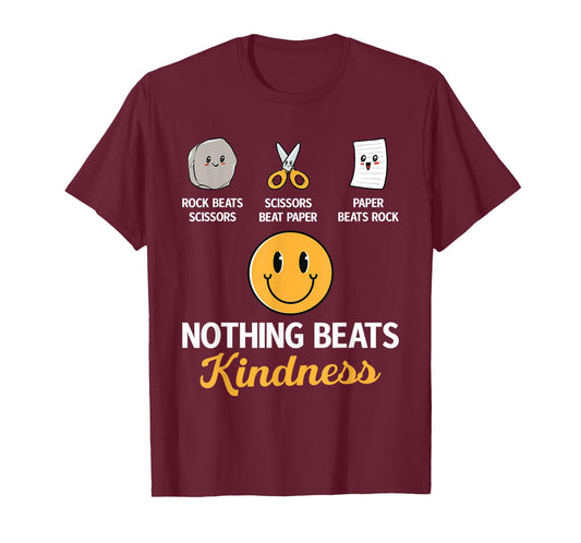 Rock Paper Scissors Nothing Beats Kindness T-Shirt