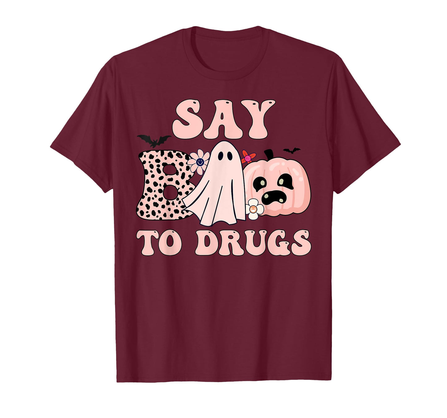 Say Boo To Drugs Halloween Funny Red Ribbon Week Awareness T-Shirt