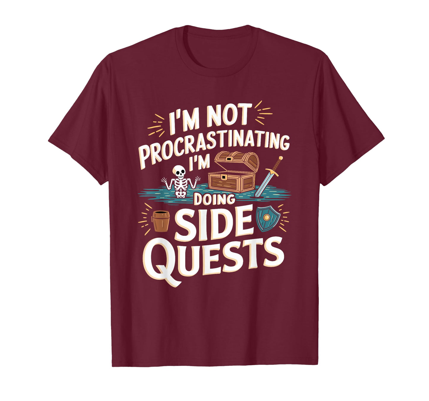I'm Not Procrastinating Funny Side Quests Gamer T-Shirt