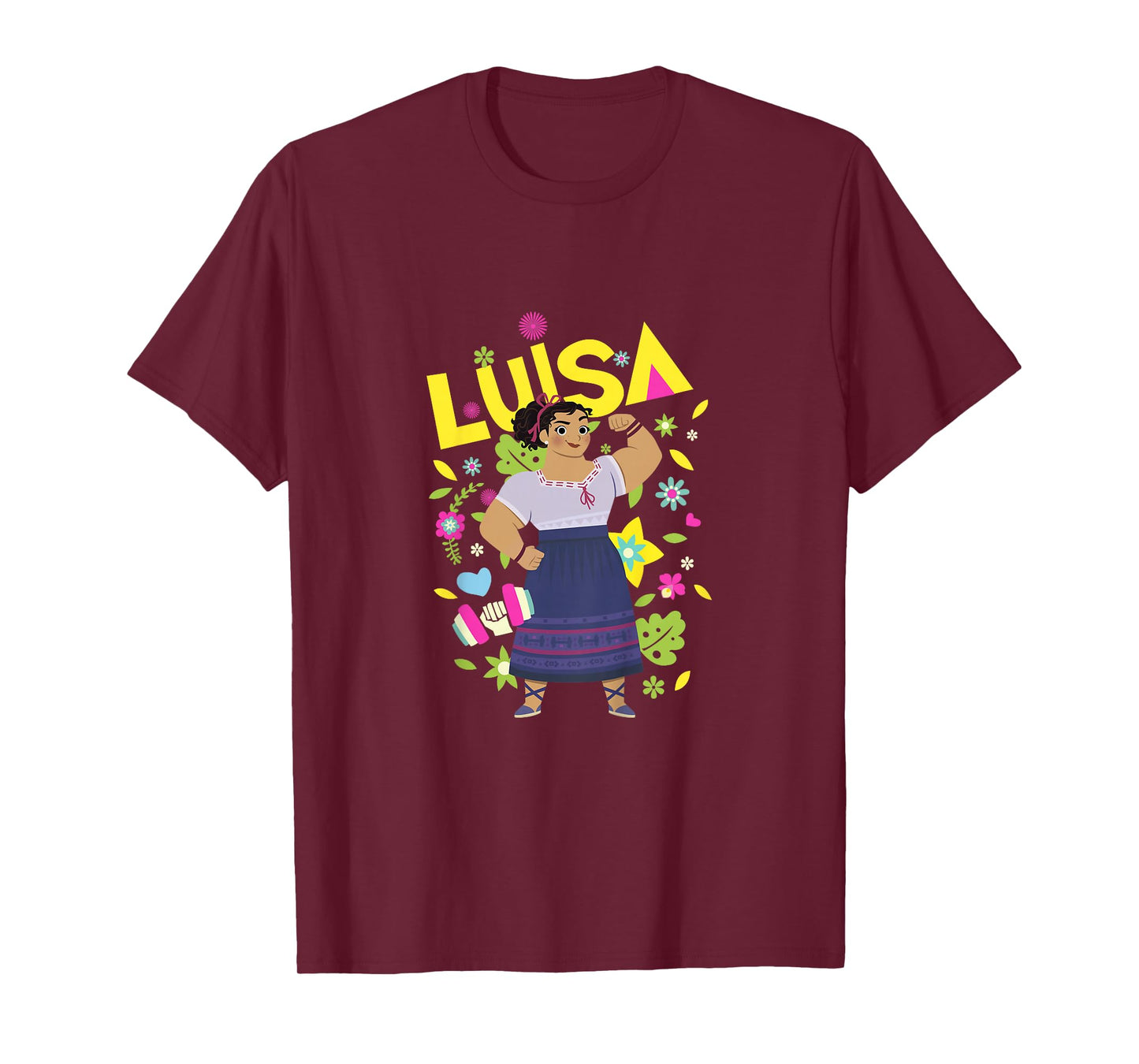 Kids Disney Encanto Luisa Strong Woman Floral Toddler Youth T-Shirt