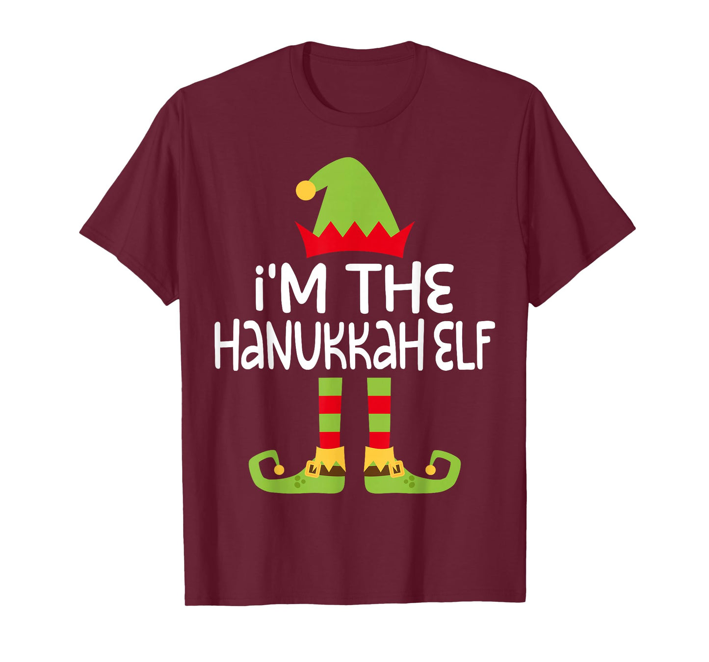 I'm The Hanukkah Elf Shirt Adult Kids Matching Christmas Elf T-Shirt