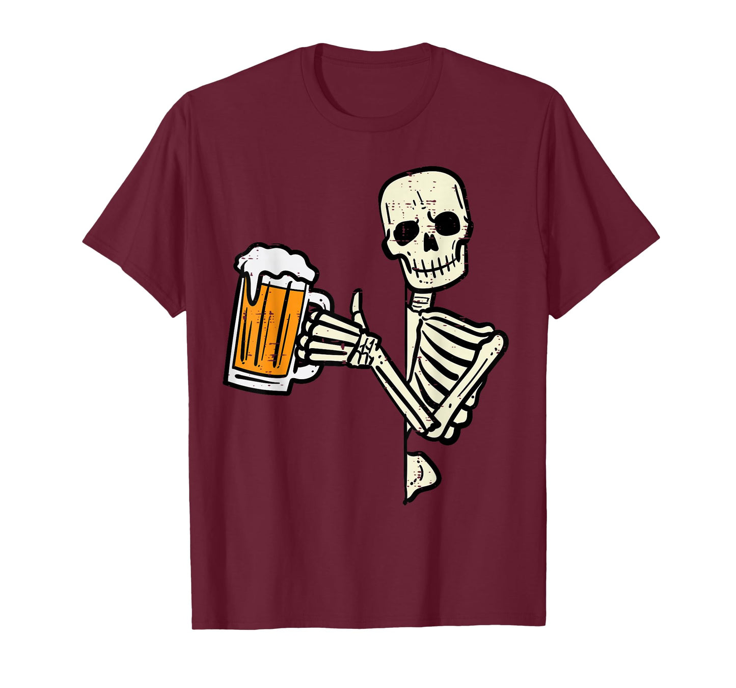 Halloween Skeleton Dad Funny Lazy Skull Costume Party Men T-Shirt