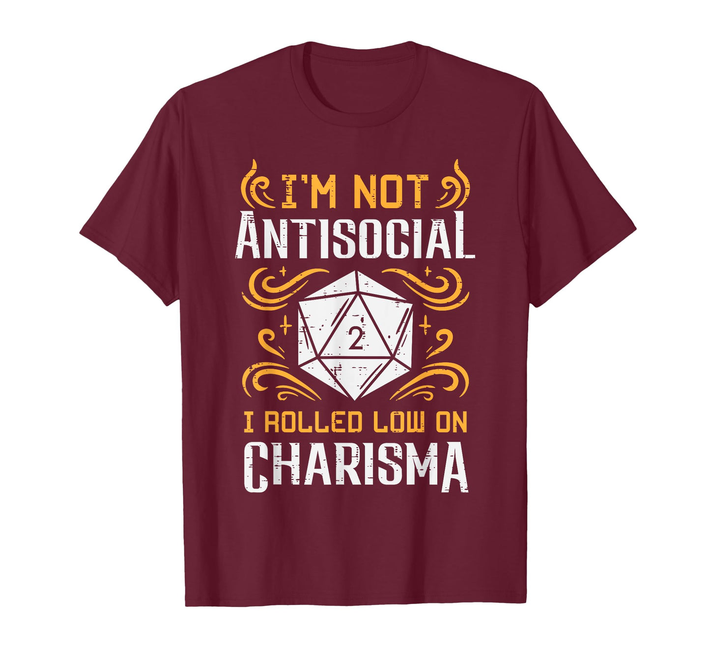 Not Anti Social Low Charisma Funny RPG Gamer Men Boys Kids T-Shirt