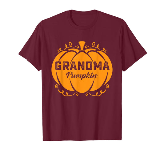 Grandma Pumpkin Funny Halloween Family Costume Thanksgiving T-Shirt