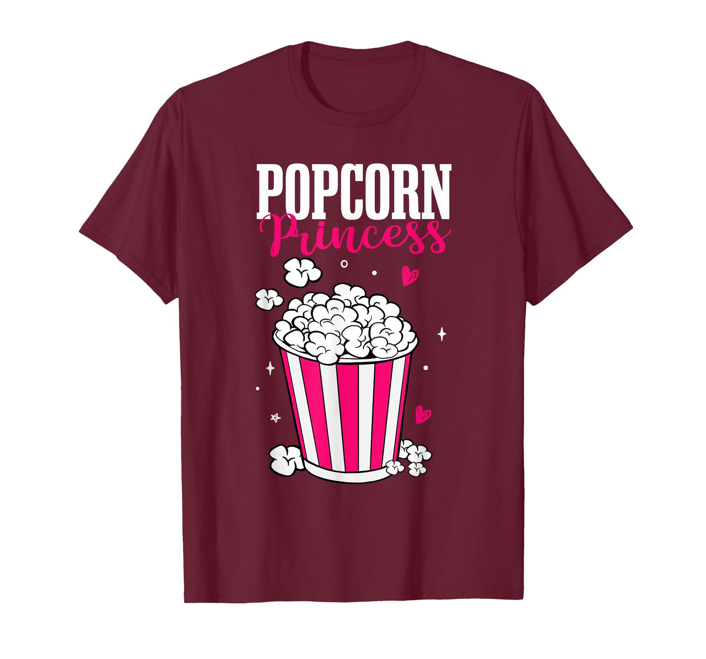 Popcorn Princess Women Cute Movie Night Cinema Snack T-Shirt