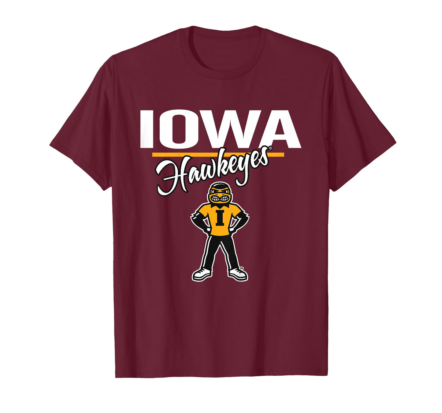 Kids Iowa Hawkeyes Kid's Mascot Black Officially Licensed T-Shirt