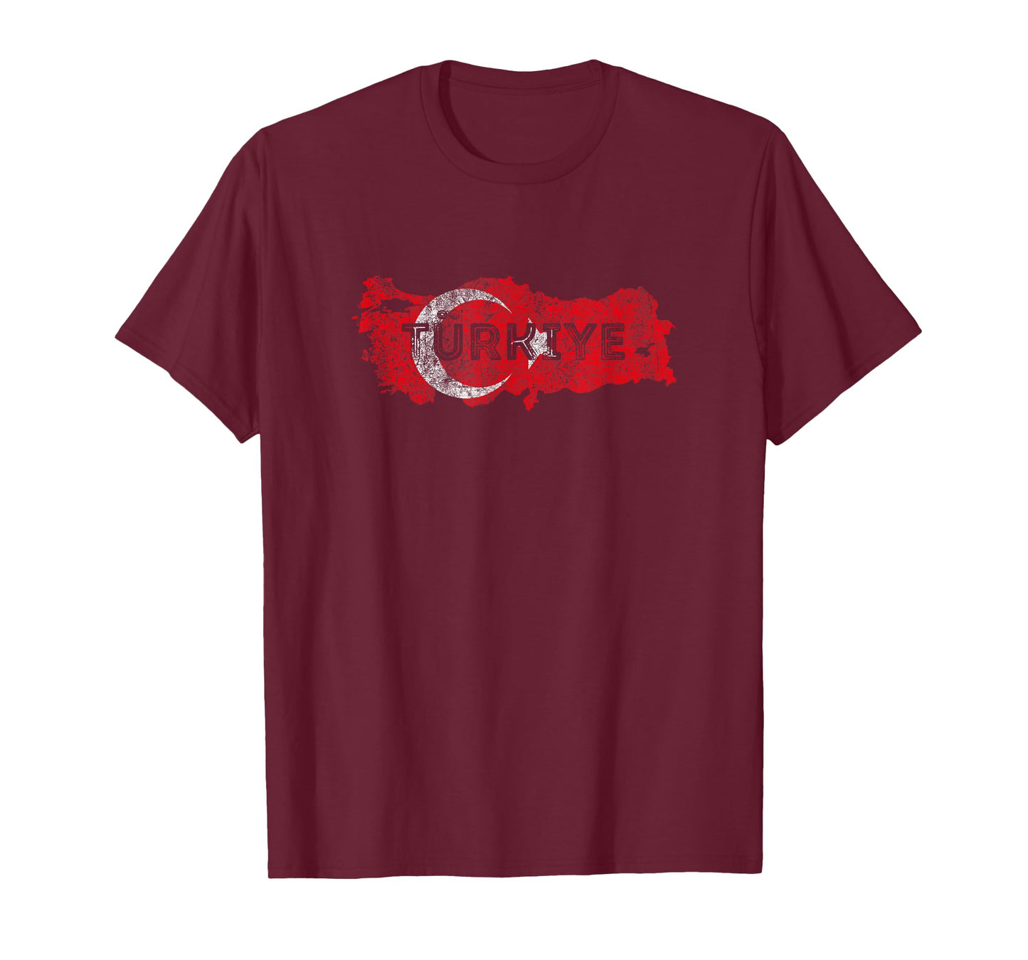 Turkish Map and Flag Souvenir - Distressed Turkiye T-Shirt