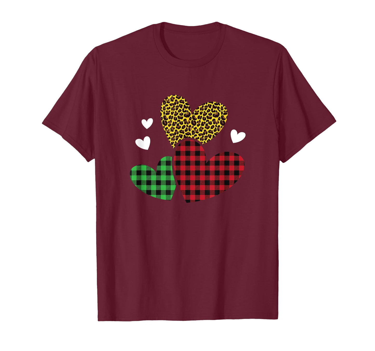 Pattern leopard hearts women's Valentine's Day gift T-Shirt