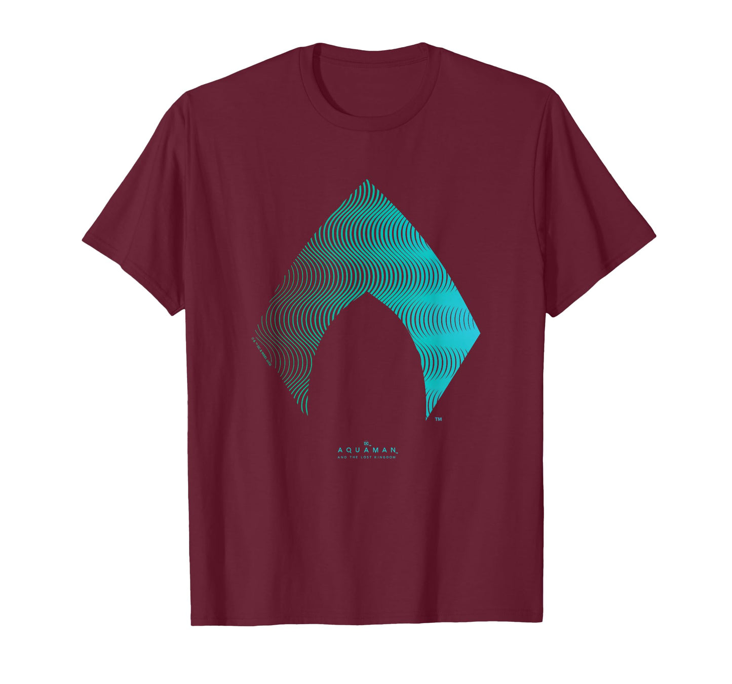 Aquaman And The Lost Kingdom Distressed Wavy Neon Emblem T-Shirt
