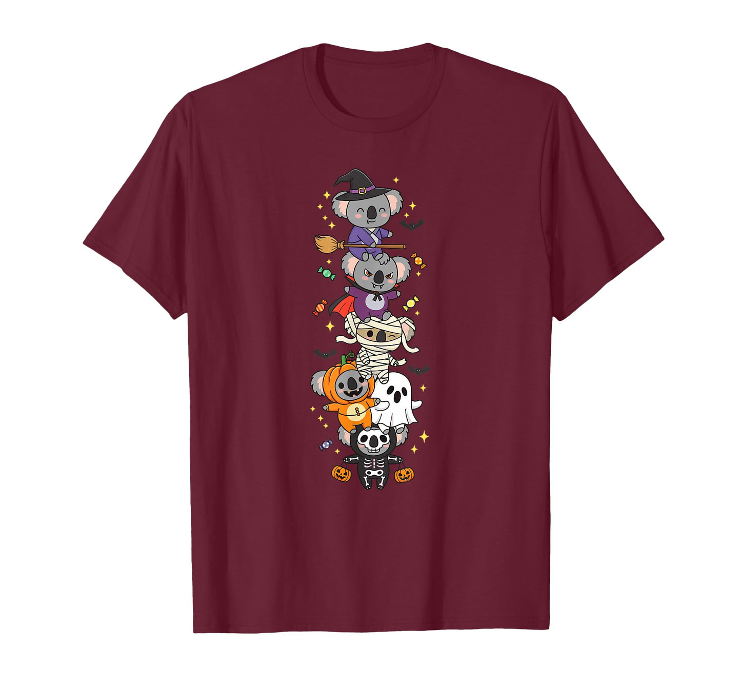 Funny Koala Witch Vampire Ghost Halloween Kids Mens Womens T-Shirt