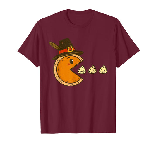 Pumpkin Pie Gamer Thanksgiving Gaming Men Women Kids Boys T-Shirt