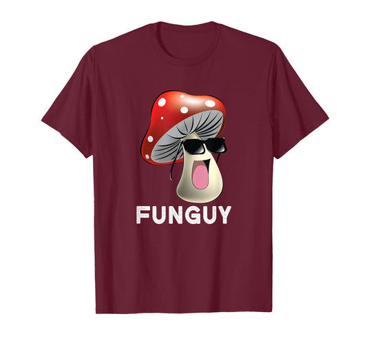 Funguy Funny Fungi Fungus Mushroom Men Funny Guy Vintage T-Shirt