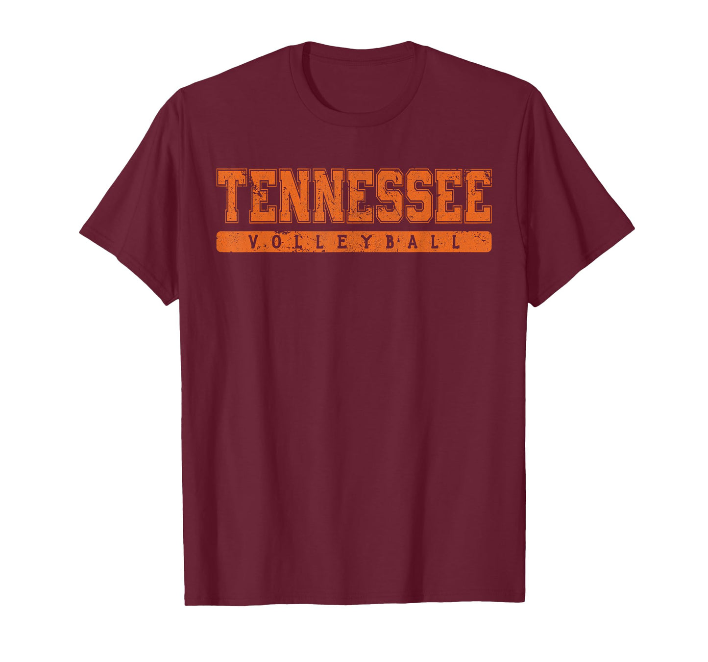 Tennessee Volleyball Orange Vintage Text T-Shirt