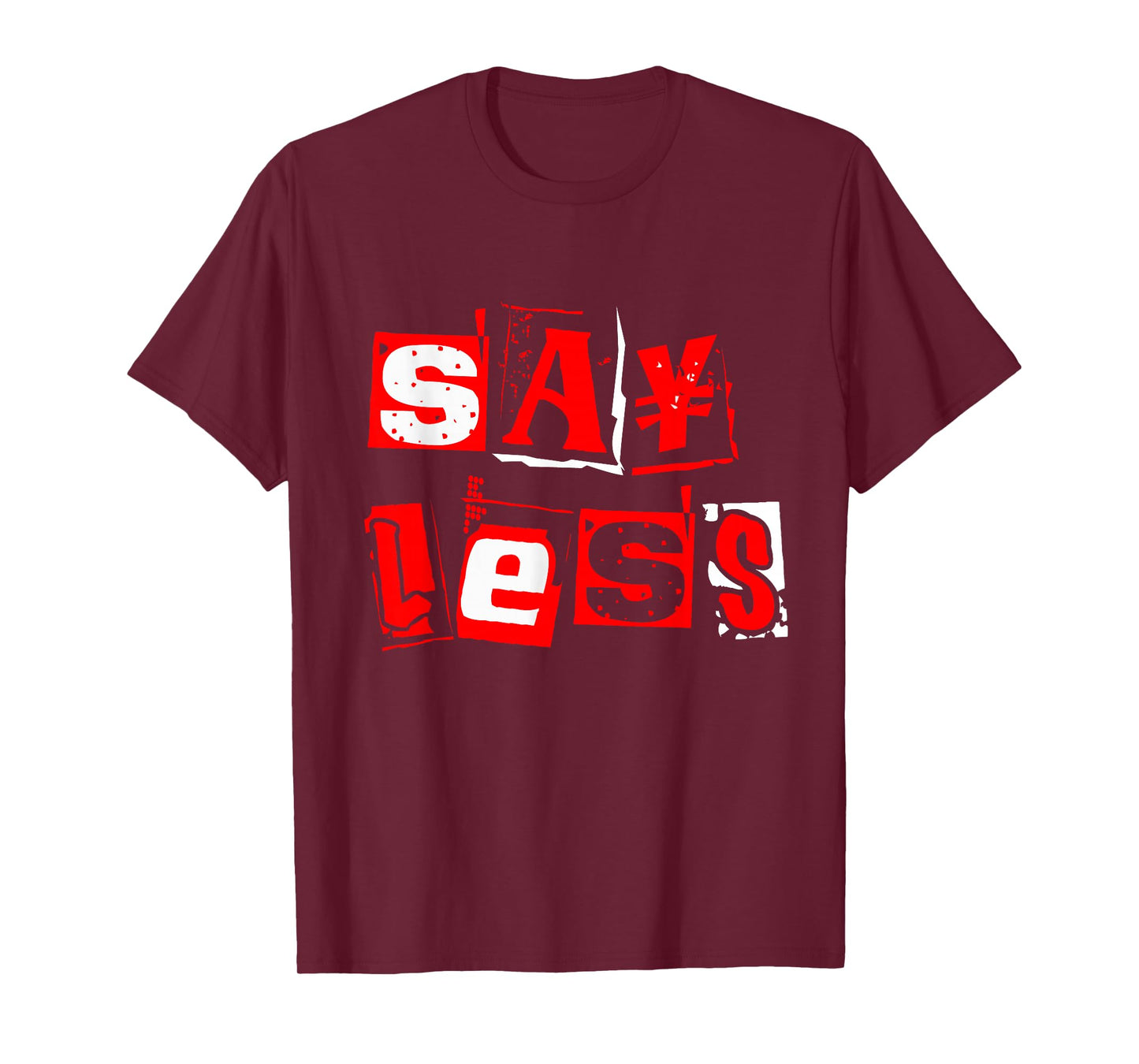 Red Say Less Red Color Graphic T-Shirt