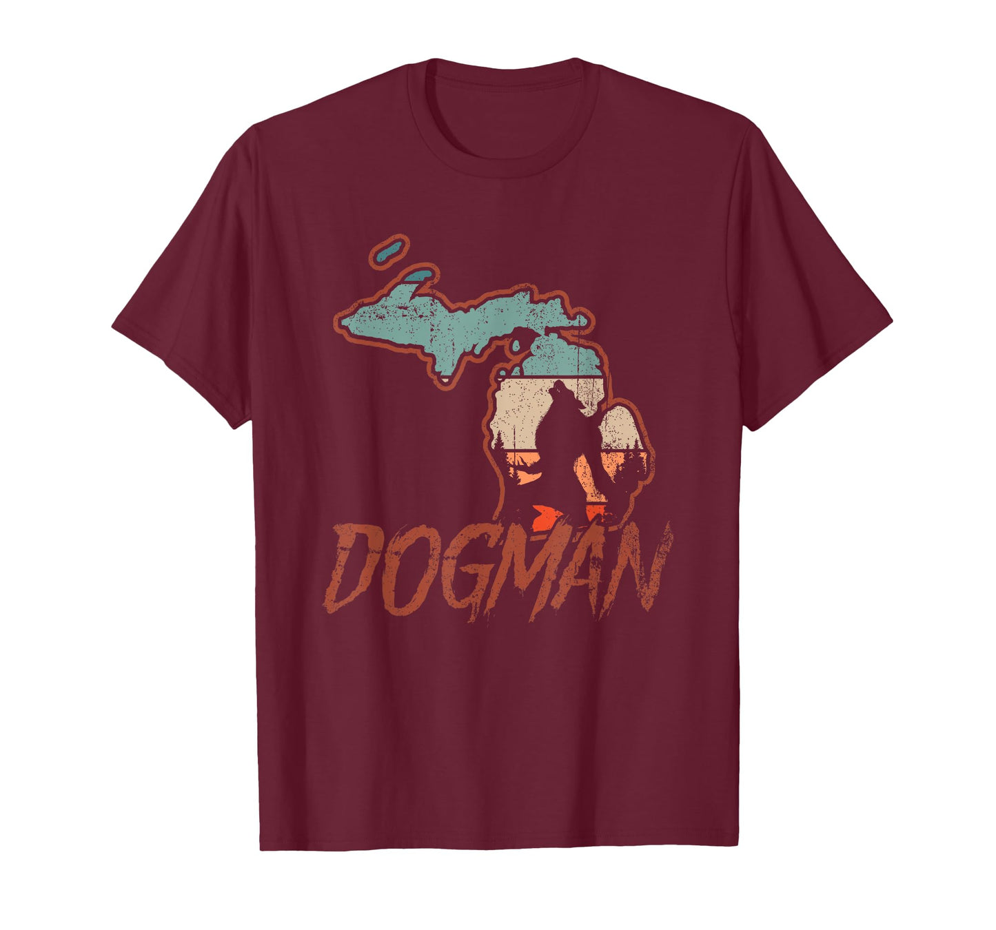 Cryptids Cryptozoology Monsters State of Michigan Dogman T-Shirt