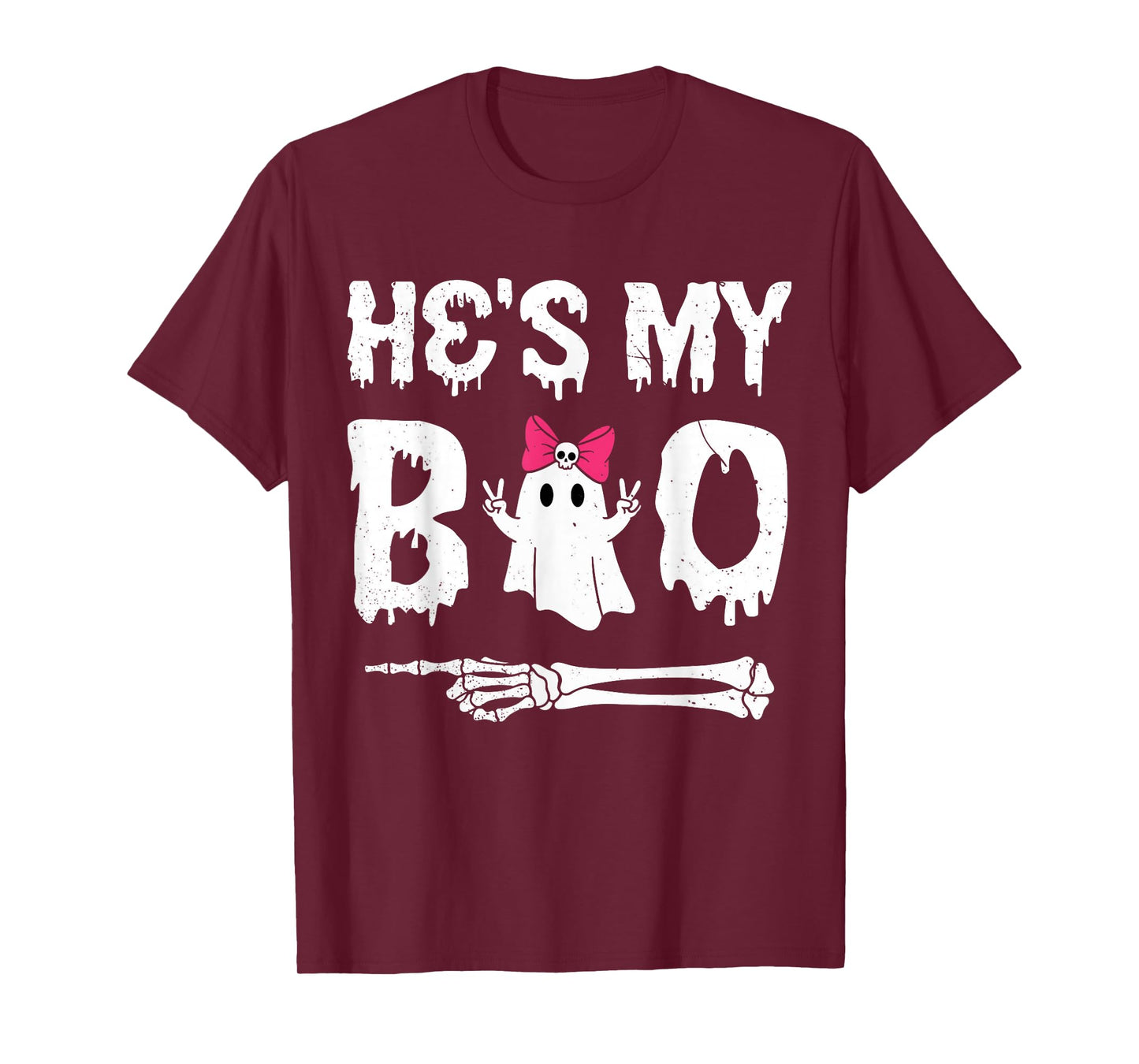 He's My Boo Matching Halloween Pajama Couples She's My Boo T-Shirt