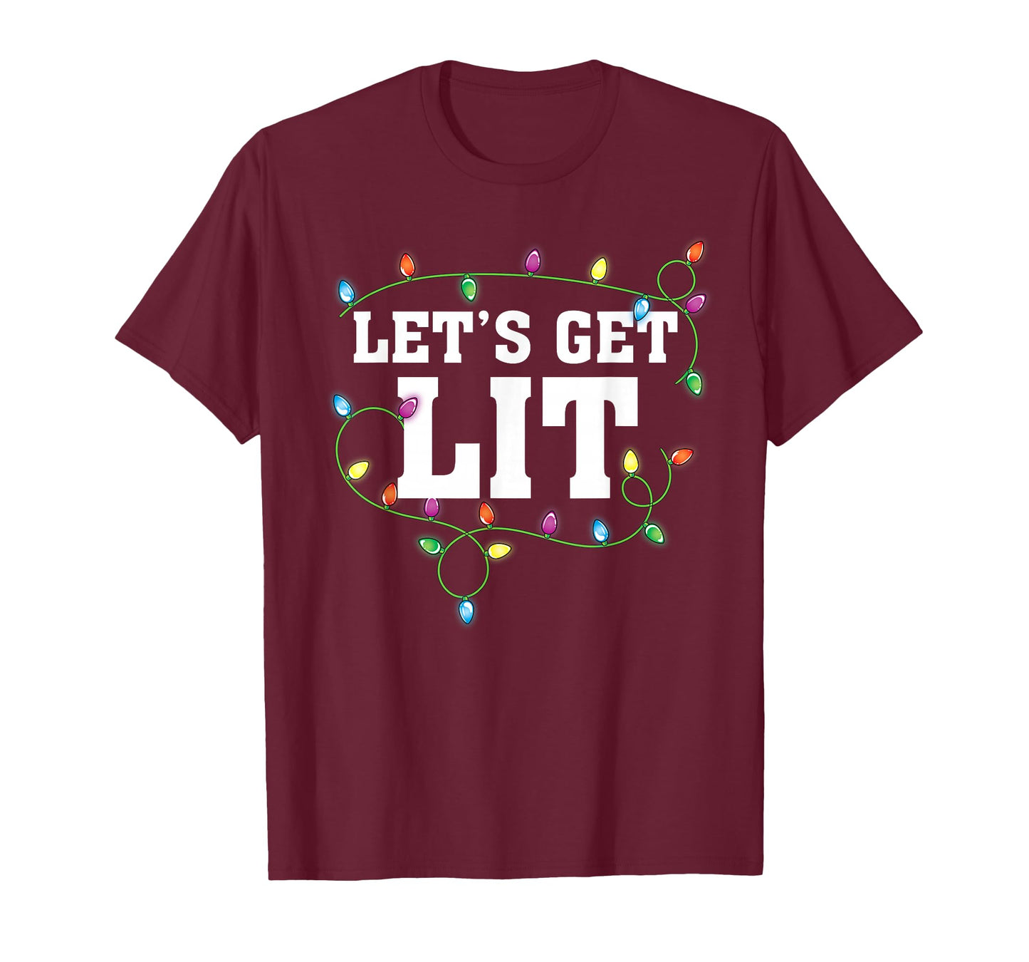 Christmas Funny Cute Let's Get Lit Xmas T-Shirt