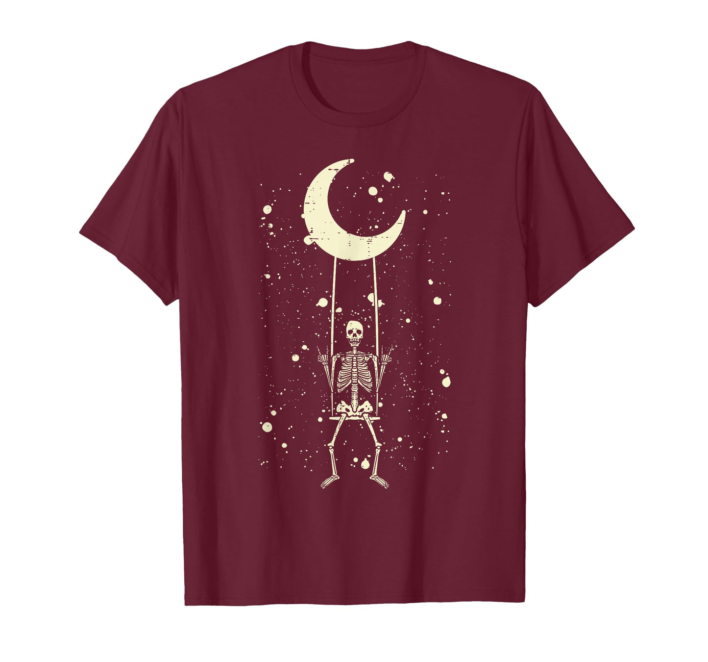 Rocker Skeleton Moon Rock Band Halloween Men Women Boys Kids T-Shirt