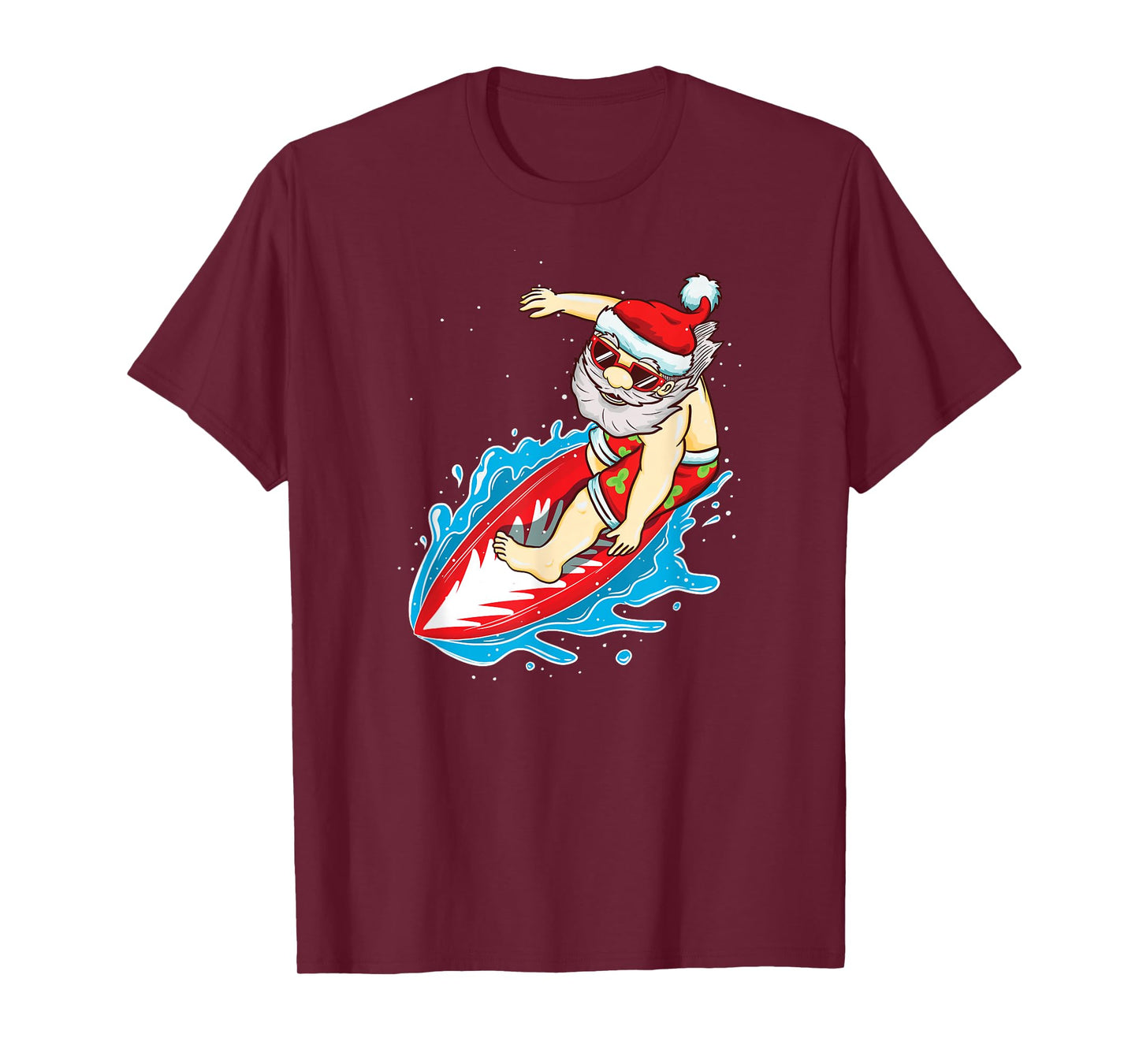 Santa Surfing Christmas in July Shirt T-Shirt