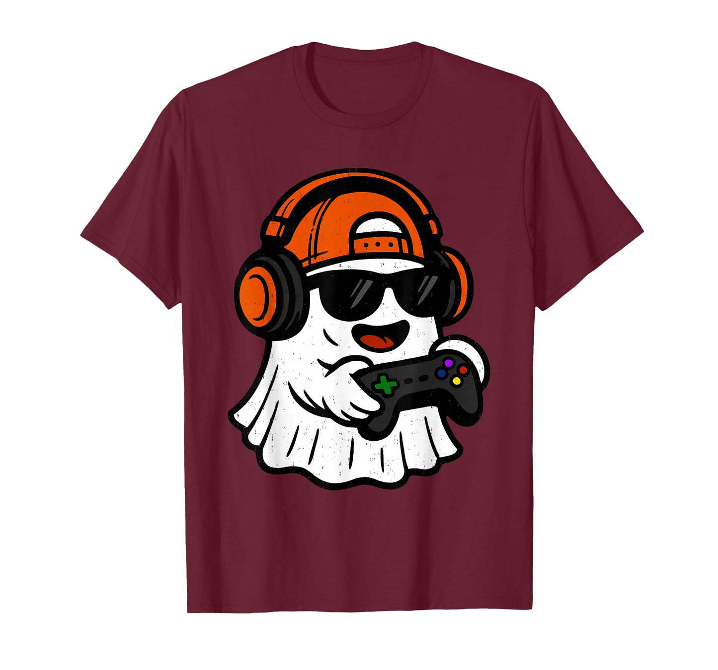 Ghost Gamer Halloween Costume Boo Gaming Spooky Video Game T-Shirt