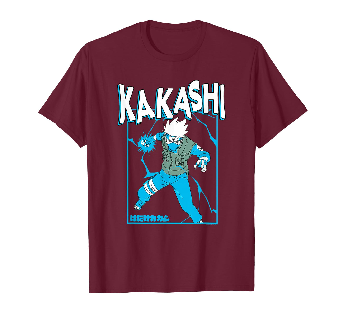 Naruto Shippuden Kakashi Chidori Lightning Sketch Anime T-Shirt