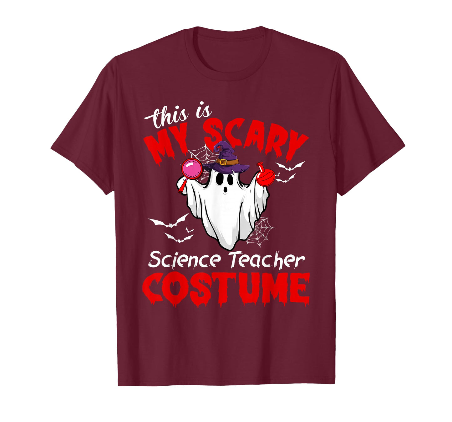 This Is My Scary Science Teacher Costume Ghost Halloween T-Shirt