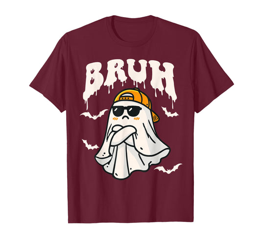 Halloween Bruh Cute Funny Ghost Boo Spirit Halloween Bruh T-Shirt
