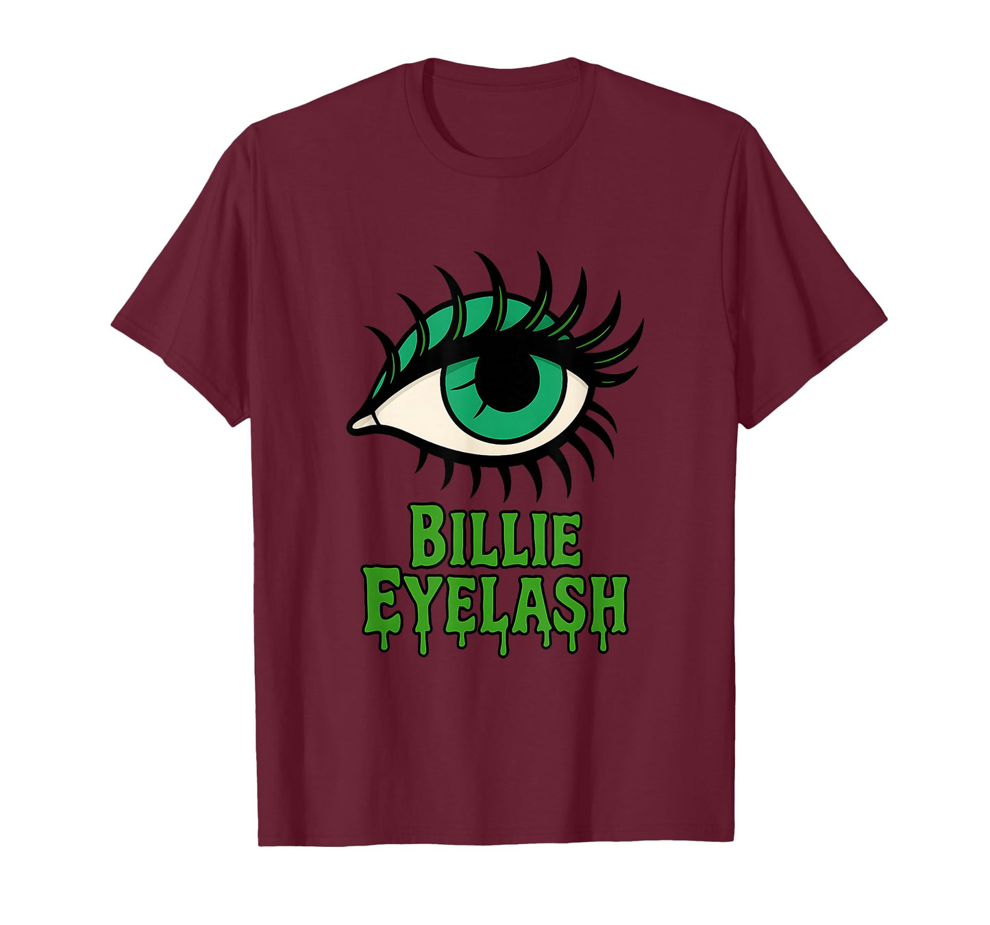 Billie Eyelash Funny Music Pop Pun Spooky Halloween Costume T-Shirt